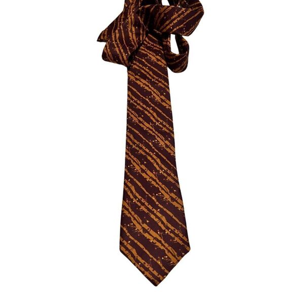 Knotty Handmade in USA Custom Tree Bark Branch Print Skinny Tie - Picture 1 of 3